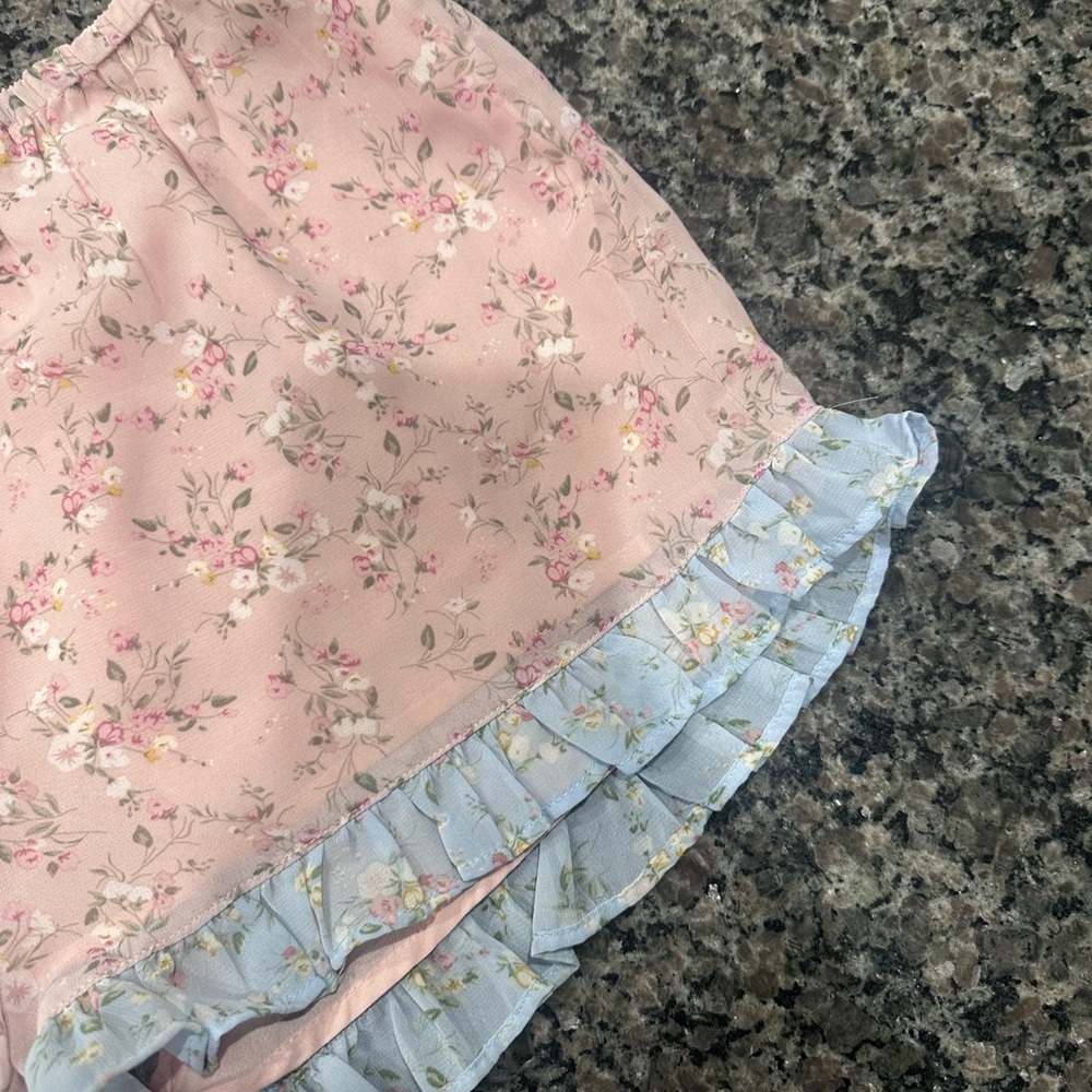 Altar'd State Pink Floral Shorts